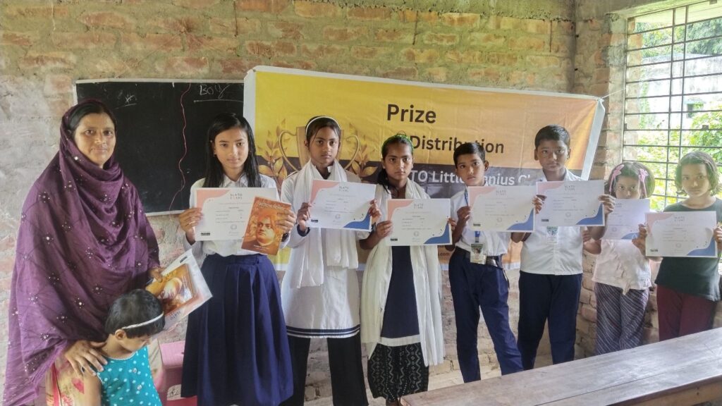 Prize distribution at Kisholoy Nursery School